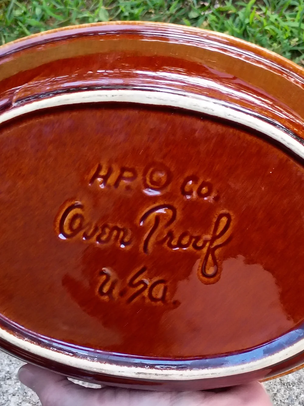 Vintage Hull Brown Drip Glaze Pottery Oval Casserole Dish with Lid